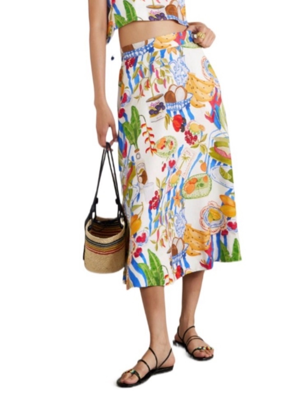 Farm Rio Fresh Table Midi Skirt
SOLD OUT in stores!!! Size S.
With pockets!